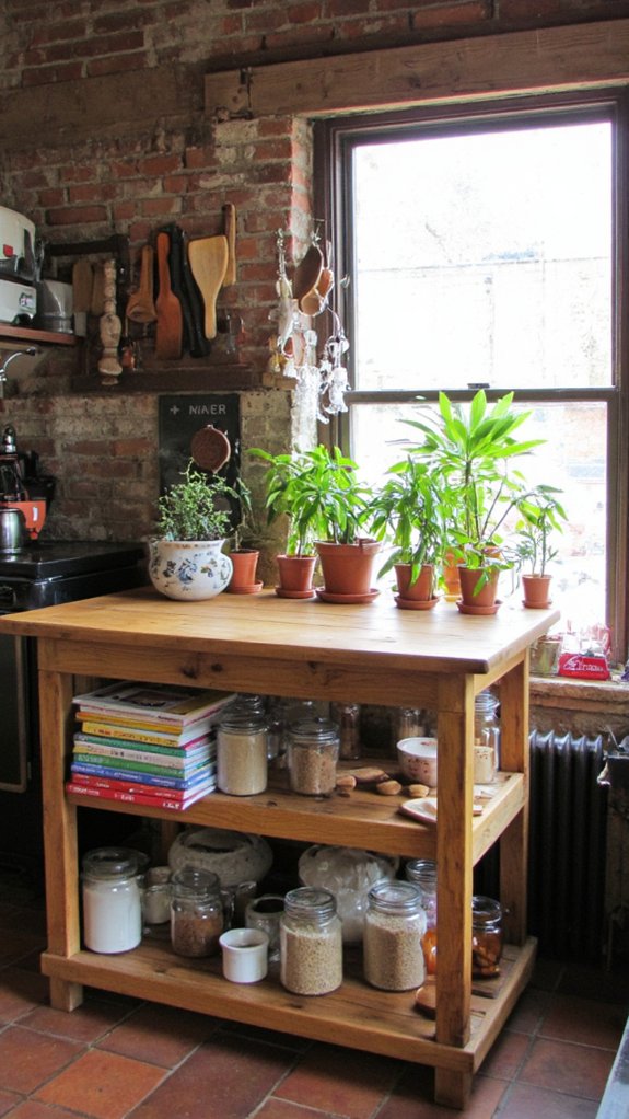 stylish open shelving island