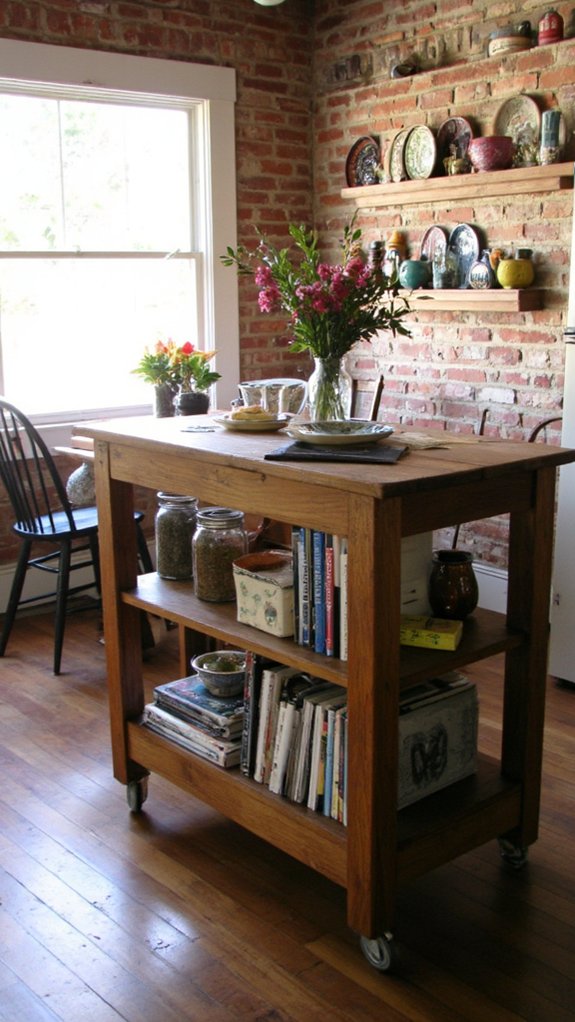stylish organized open shelving