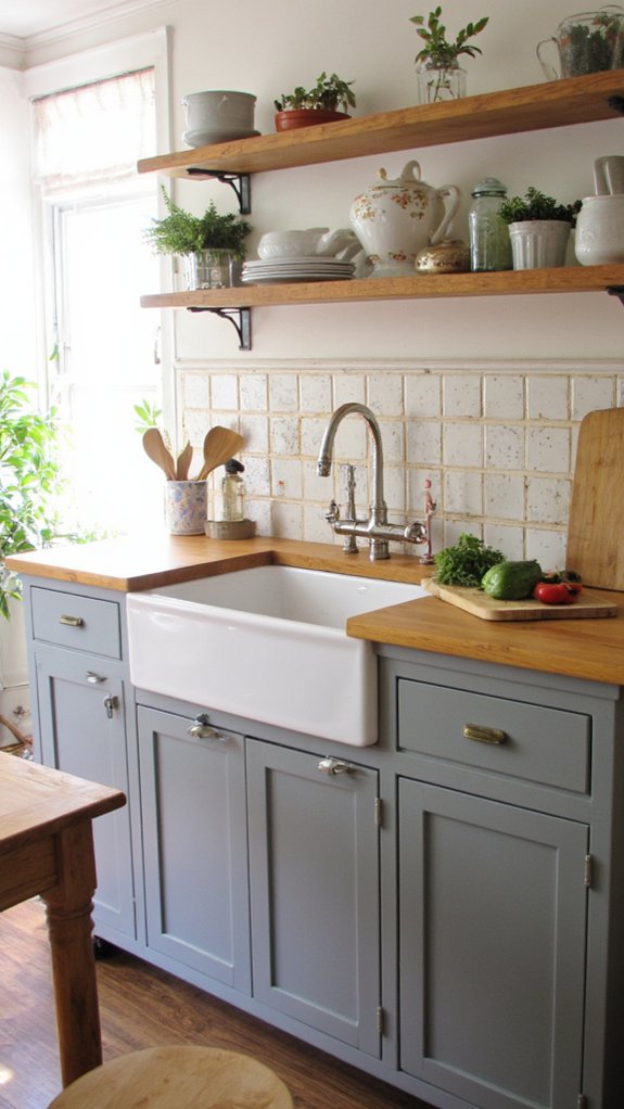 stylish two tone kitchen island