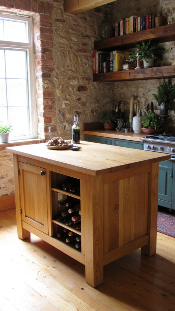 stylish white oak island