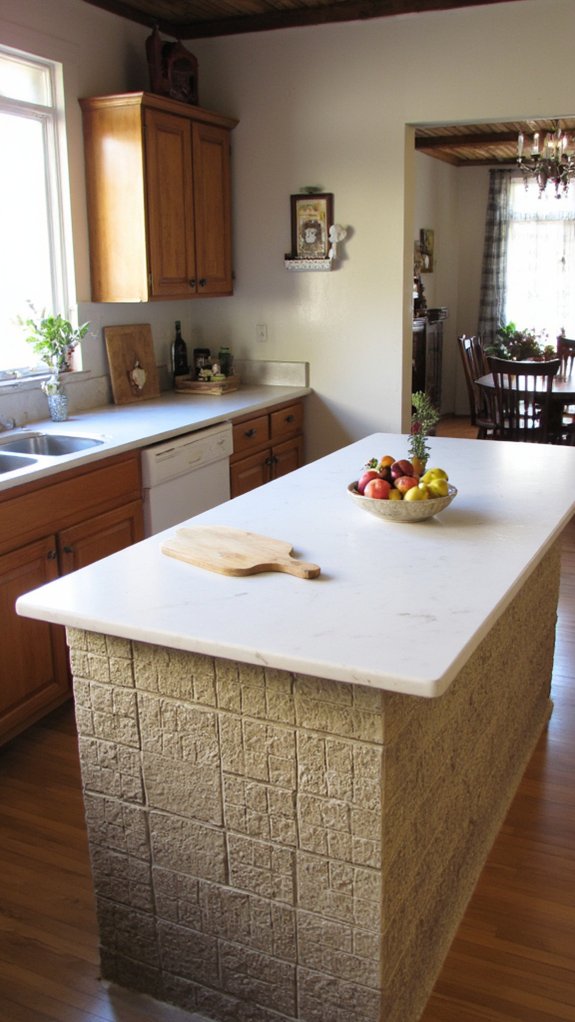 textured tile smooth corian