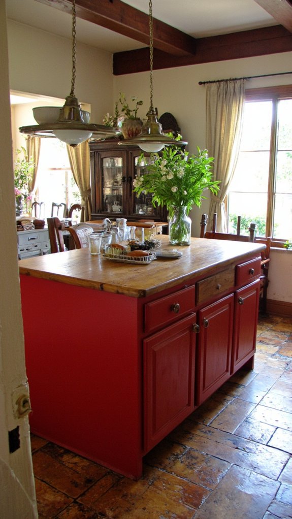 timeless warm red island