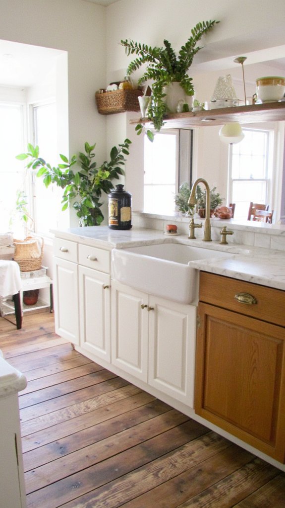 two tone kitchen island charm