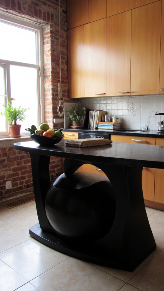 unique sculptural kitchen islands