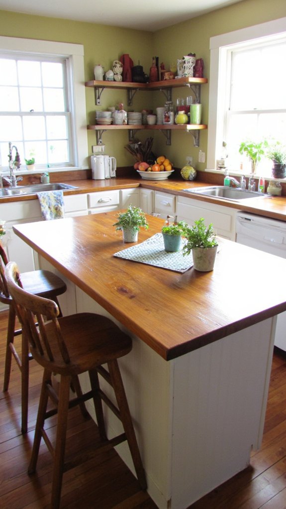 versatile l shaped kitchen island