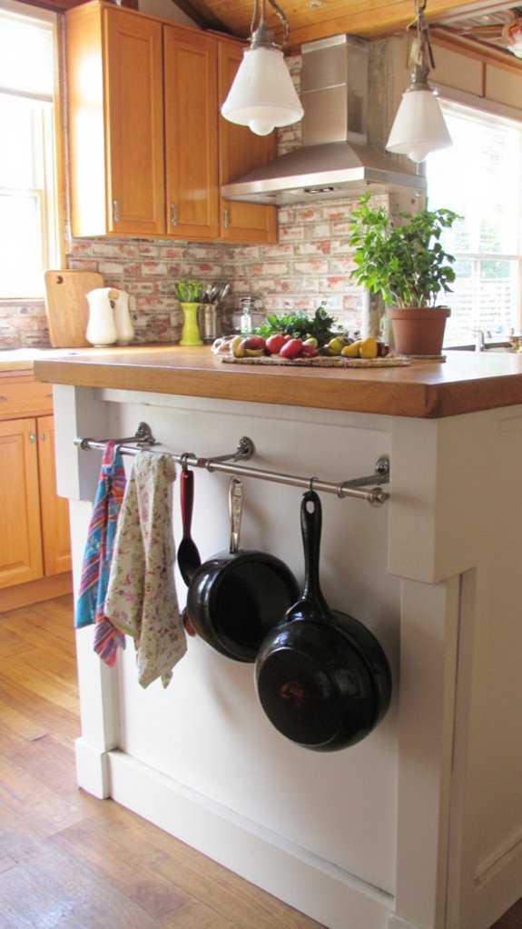 vertical storage with tension rods