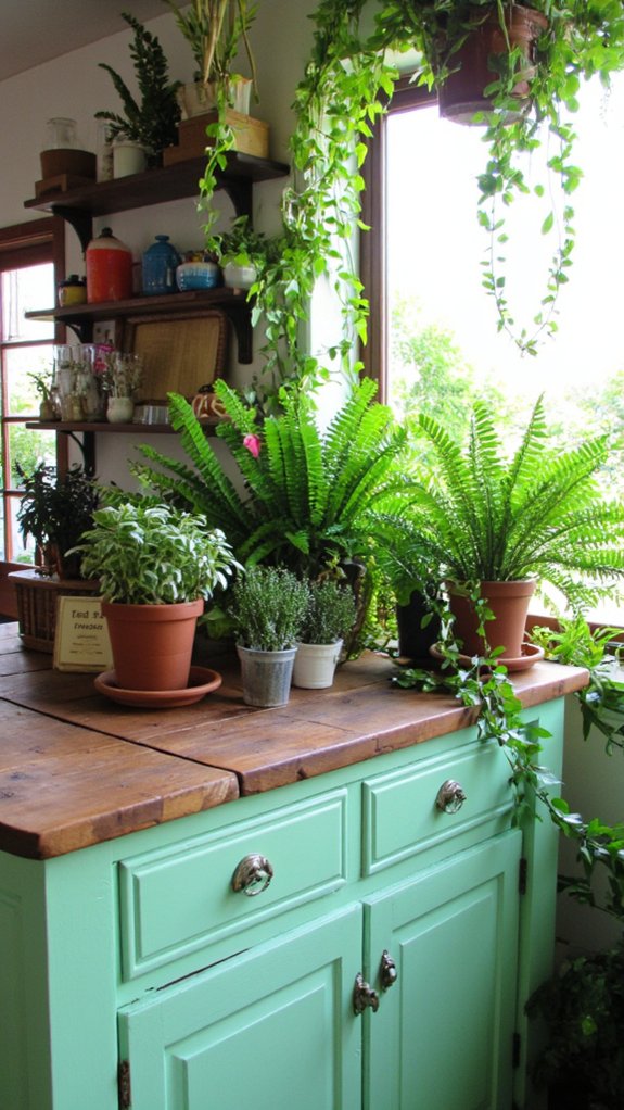 vibrant kitchen herb oasis