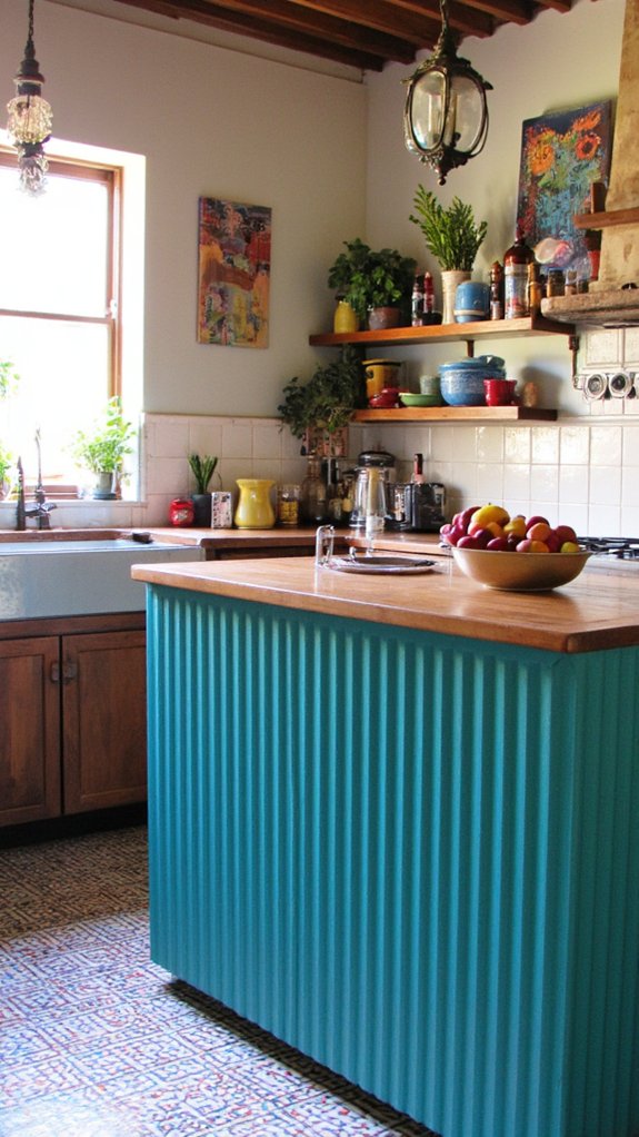 vibrant painted kitchen designs