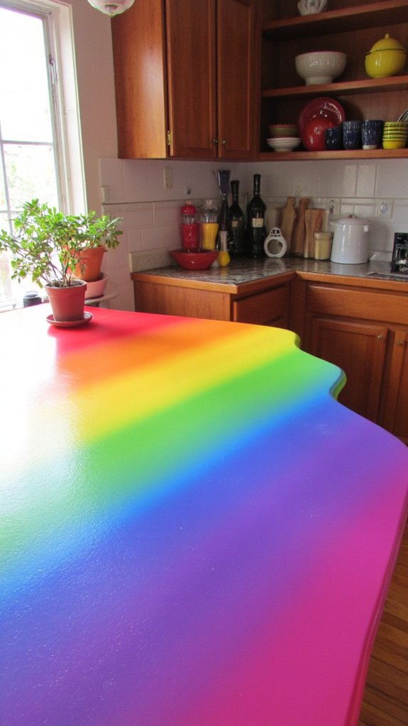 vibrant rainbow gradient design