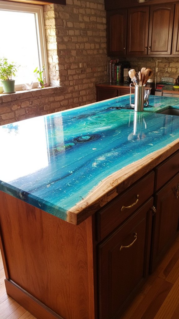 vibrant resin wood combination