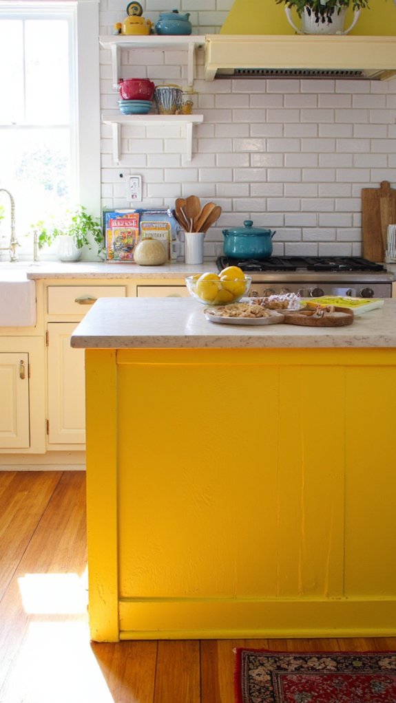 vibrant sunshine yellow accents