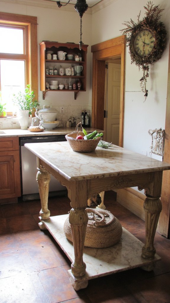 vintage marble island elegance