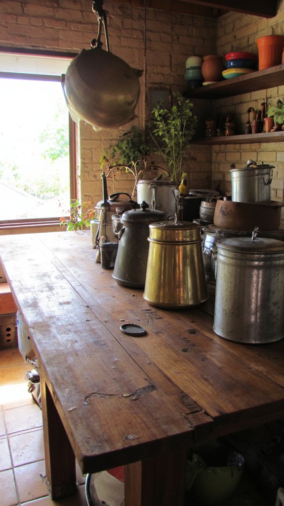 vintage metal kitchen accents