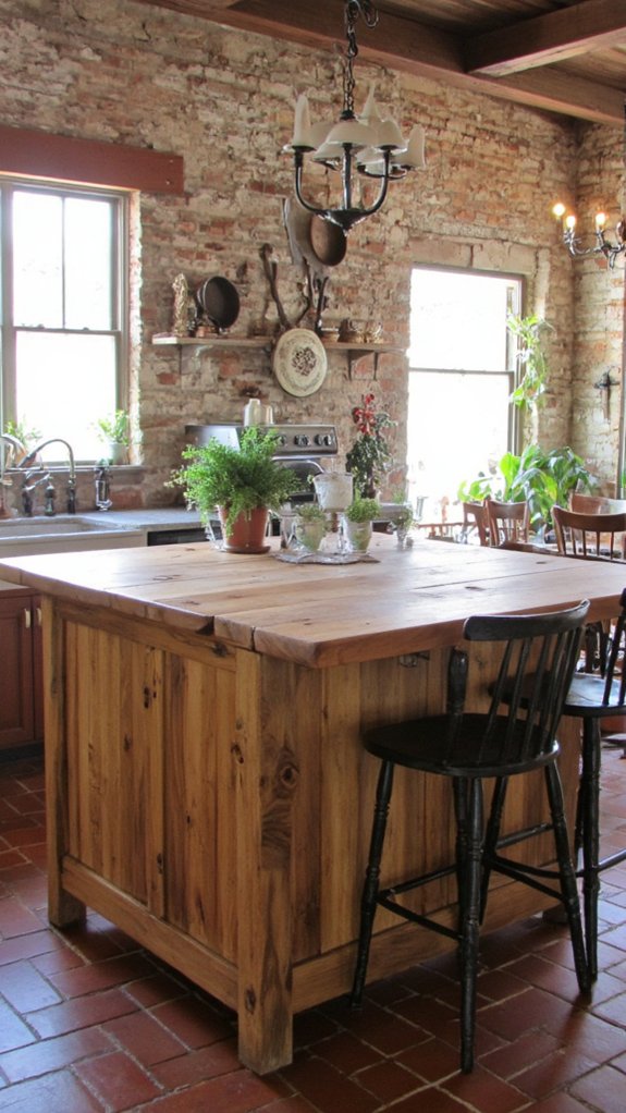 warm inviting kitchen centerpiece