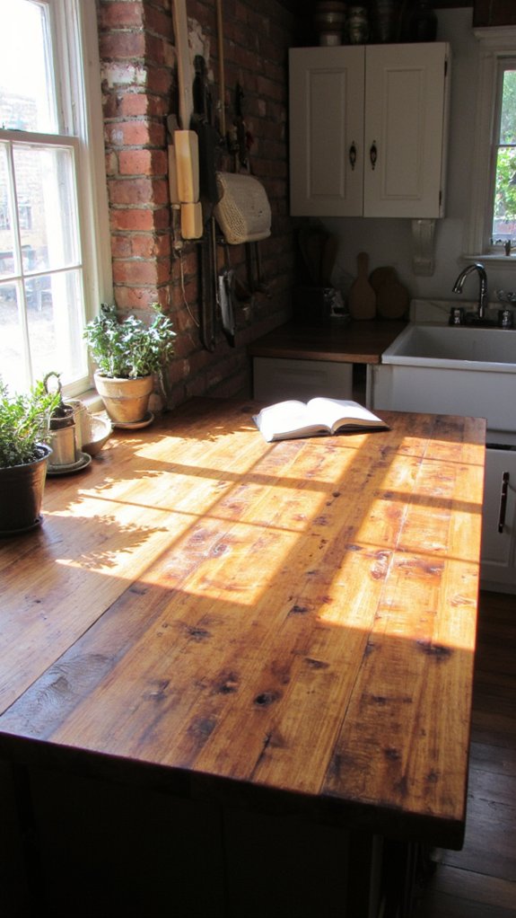 warm practical kitchen surface