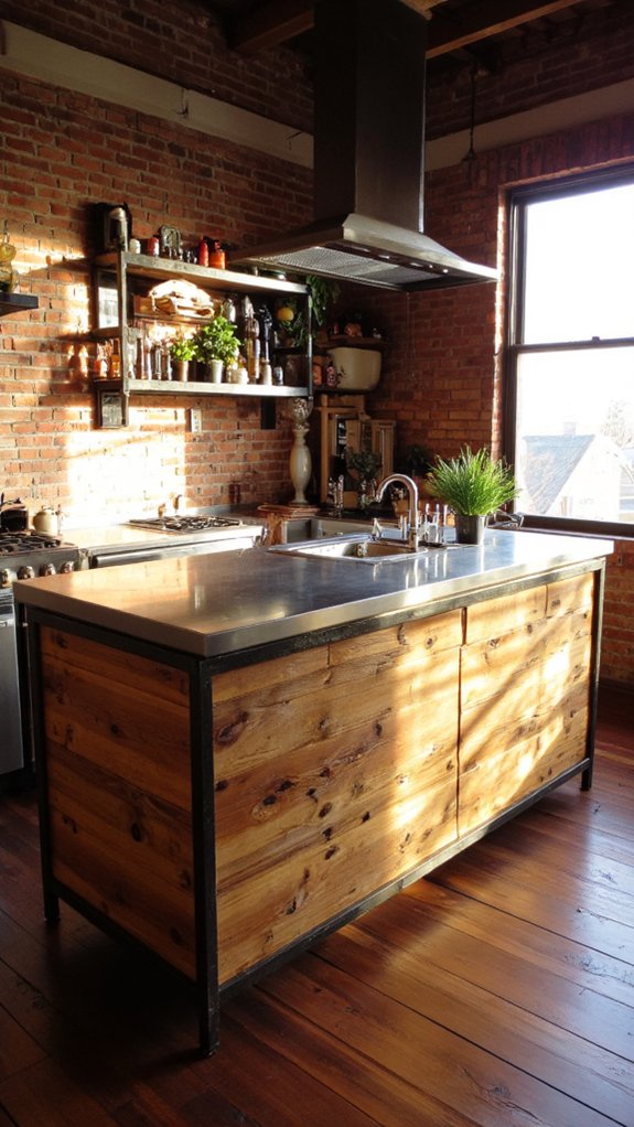 warm wood industrial metal