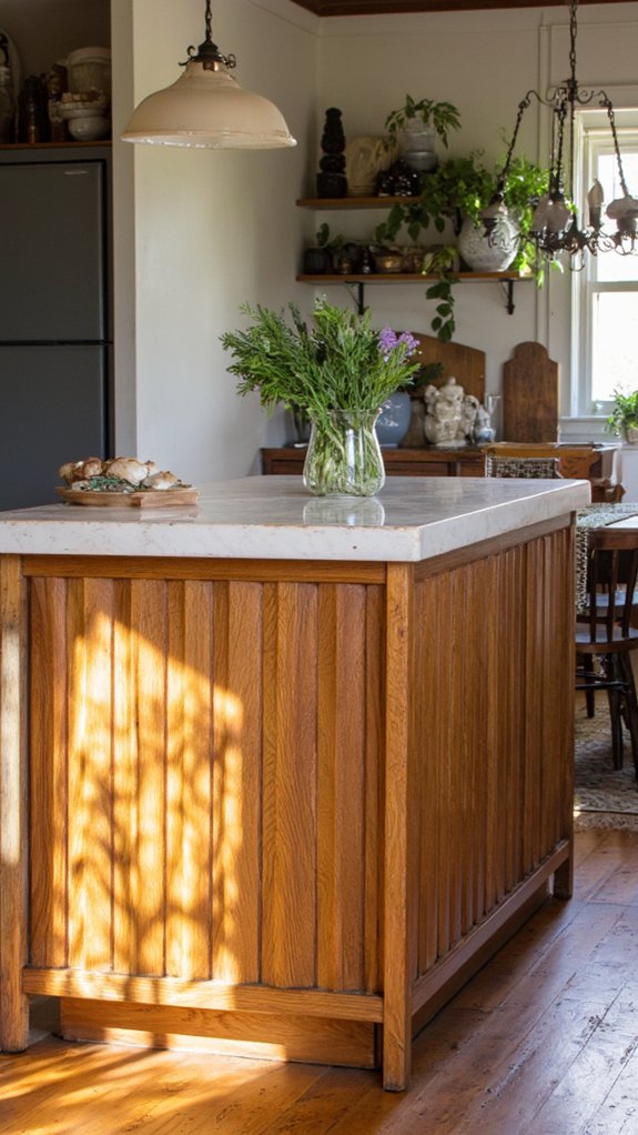 warm wood kitchen accents