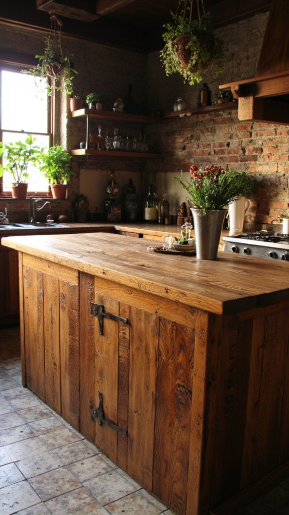 weathered wood kitchen charm