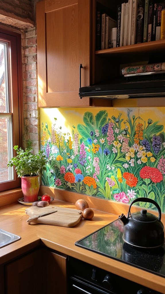 artistic murals enhance kitchens