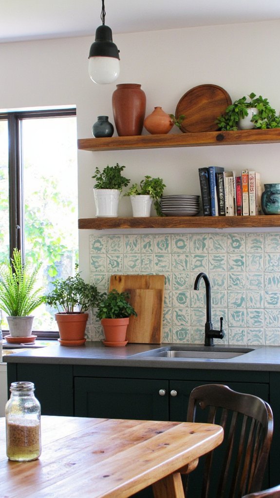 backsplashes or open shelving