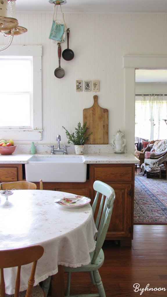 beadboard enhances kitchen warmth