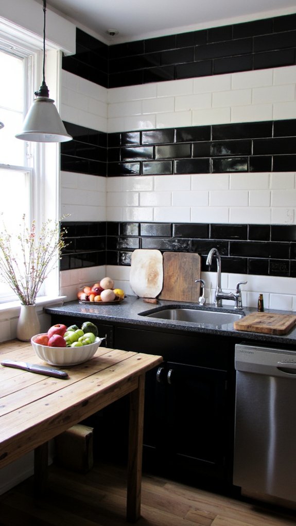 bold black and white stripes