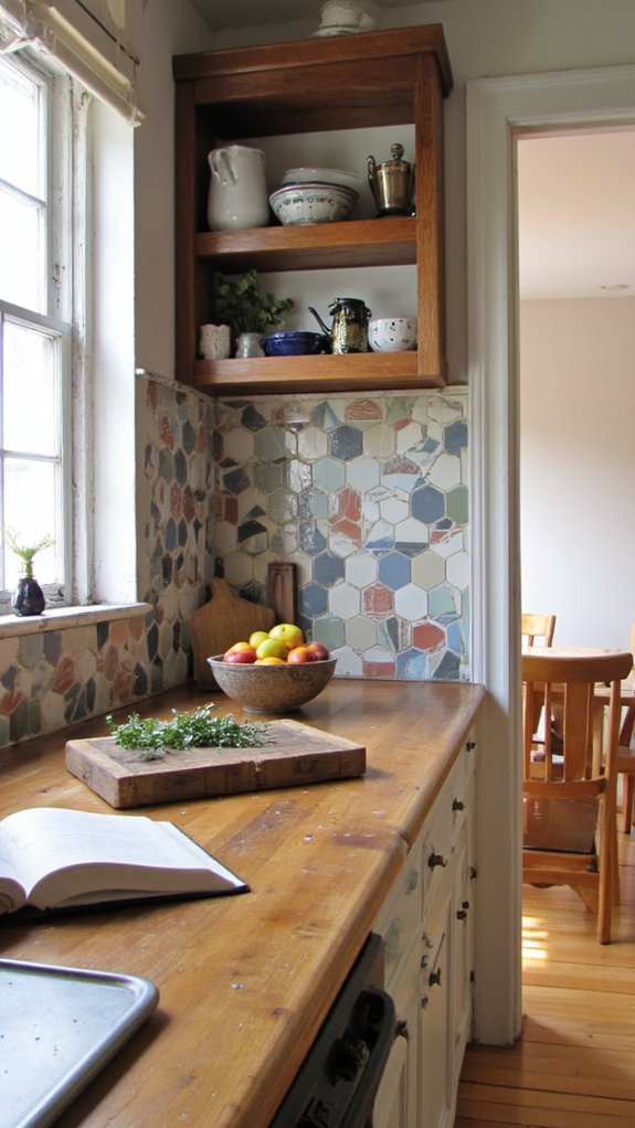 bold geometric patterns enhance kitchens