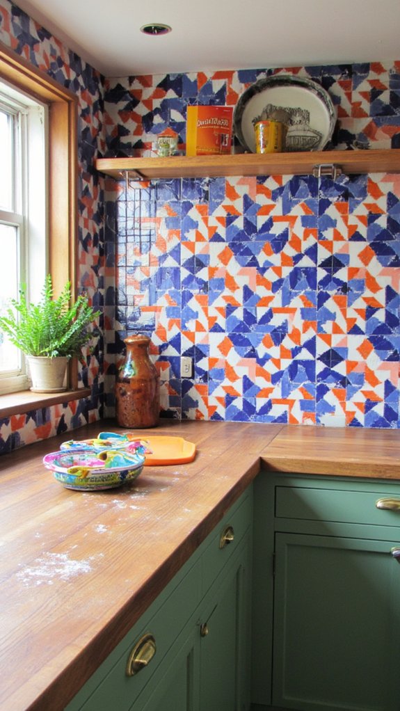 bold patterns enhance kitchens