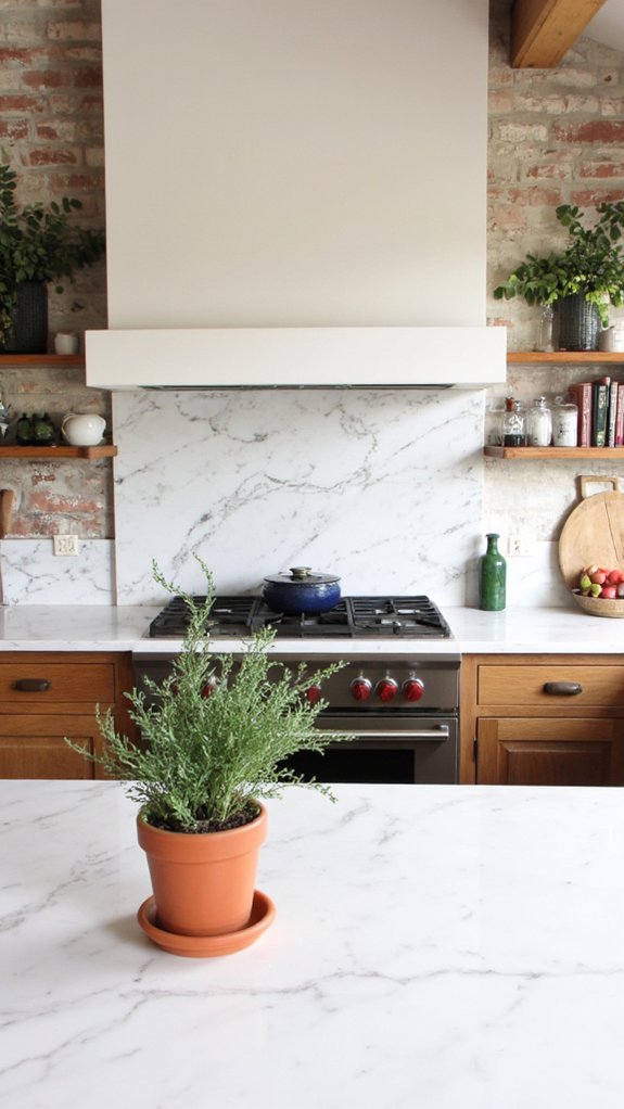 ceiling high quartz slab elegance