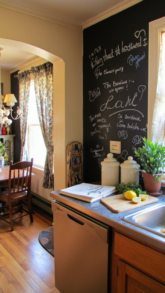 chalkboard backsplashes functional decor