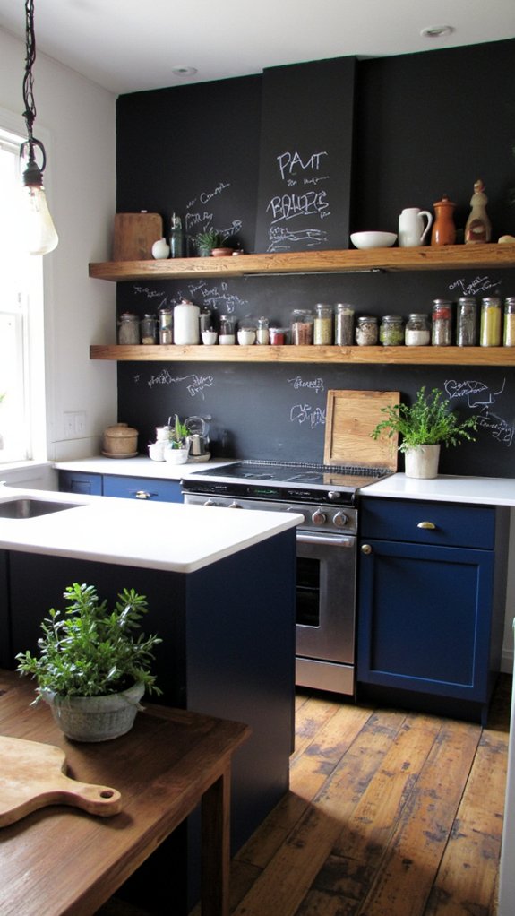 chalkboard paint for backsplash