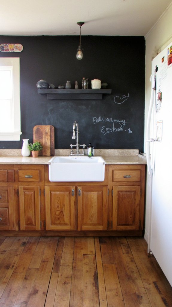 chalkboard paint kitchen backsplash