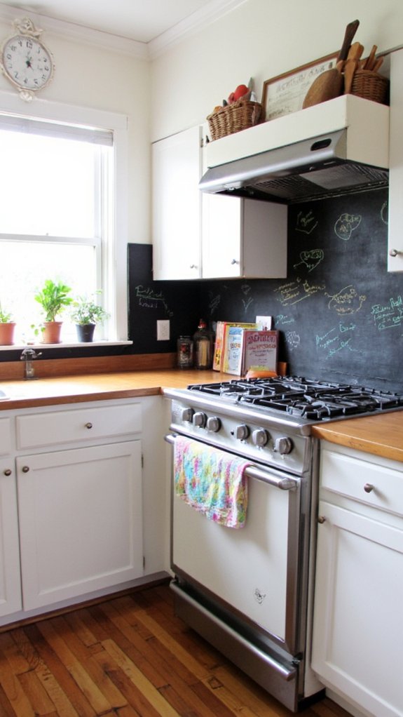 chalkboard paint kitchen backsplash