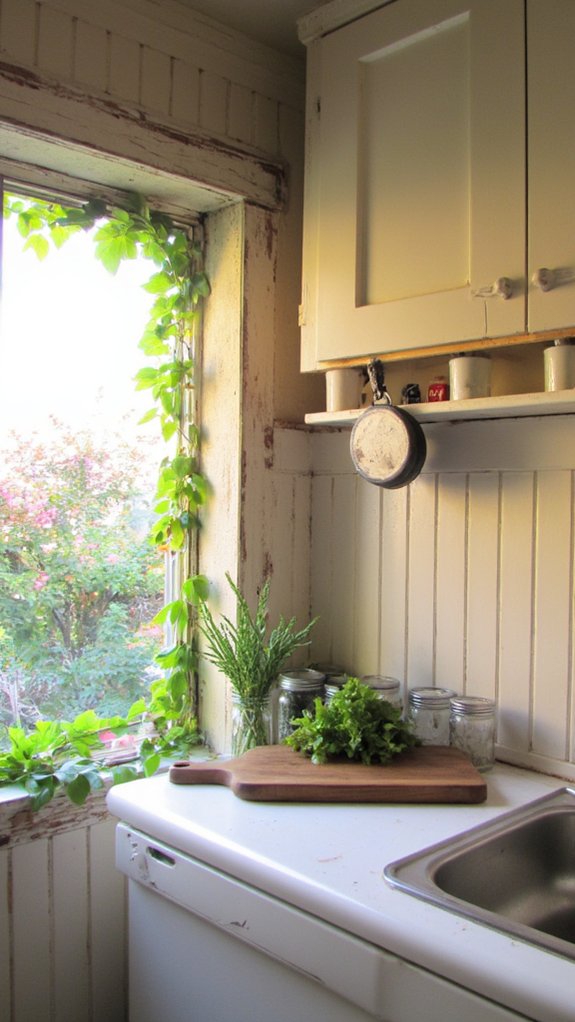 charming beadboard kitchen accents