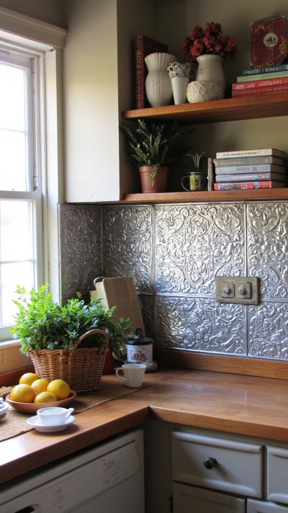 charming vintage tin panels