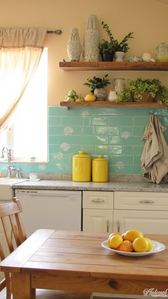 cheerful yellow coastal accents
