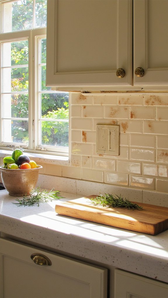 chic beige glass tiles