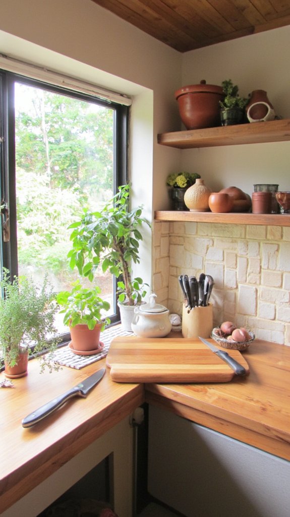 chic metallic kitchen accents