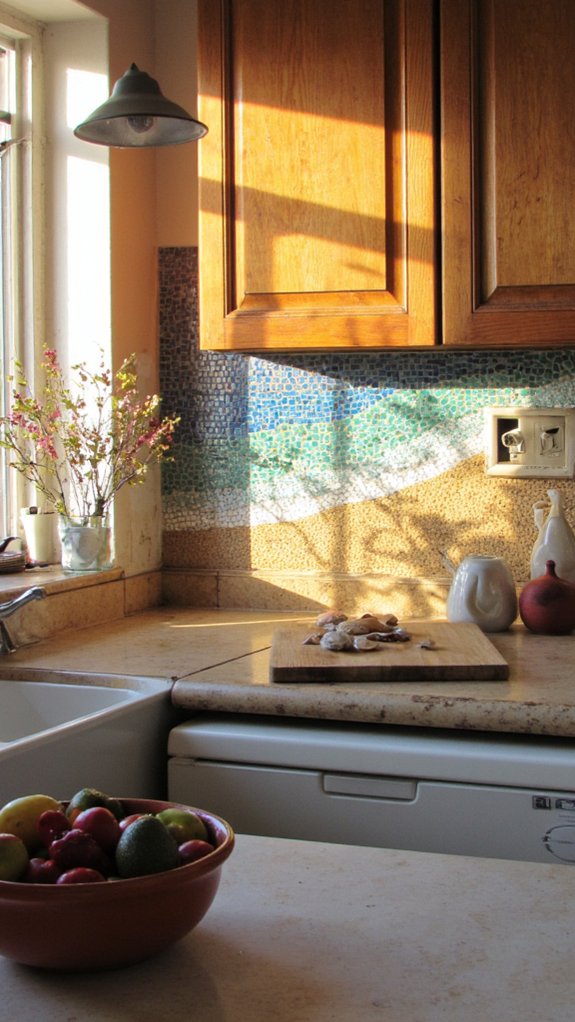coastal mosaic kitchen transformation