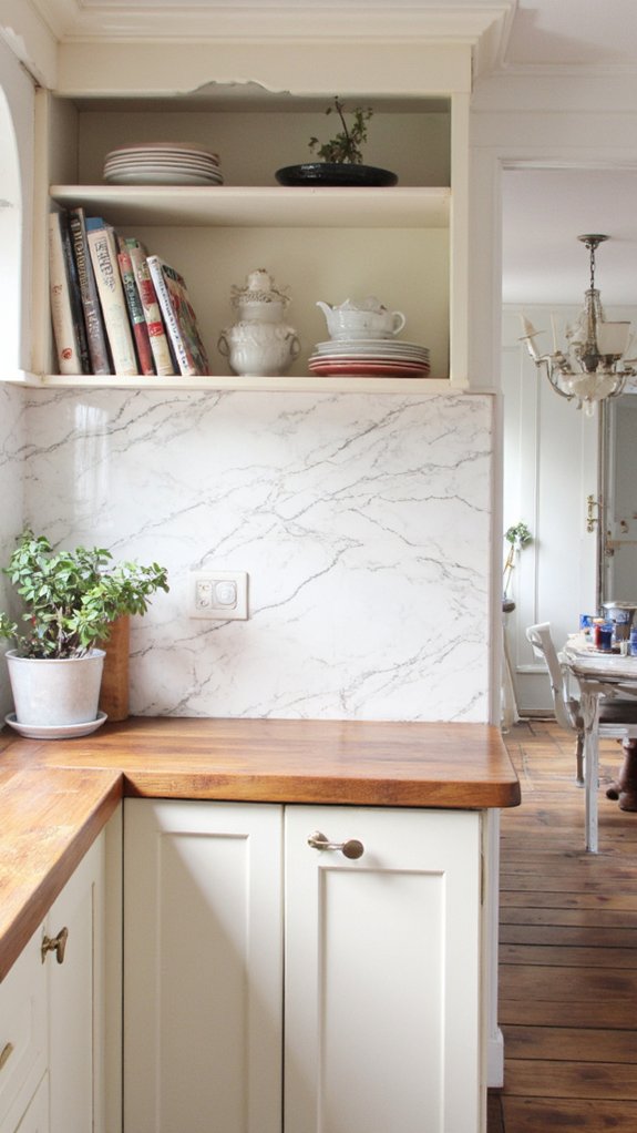 cohesive marble kitchen decor