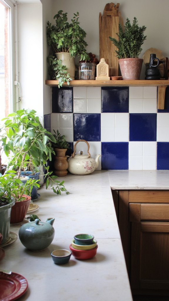 color blocking for modern kitchens