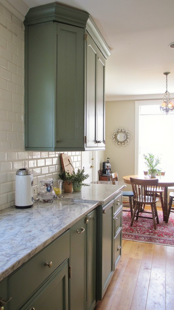 colored grout enhances tiles