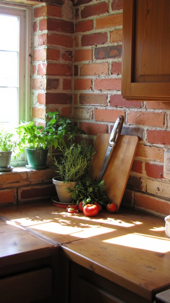 colorful brick accent wall