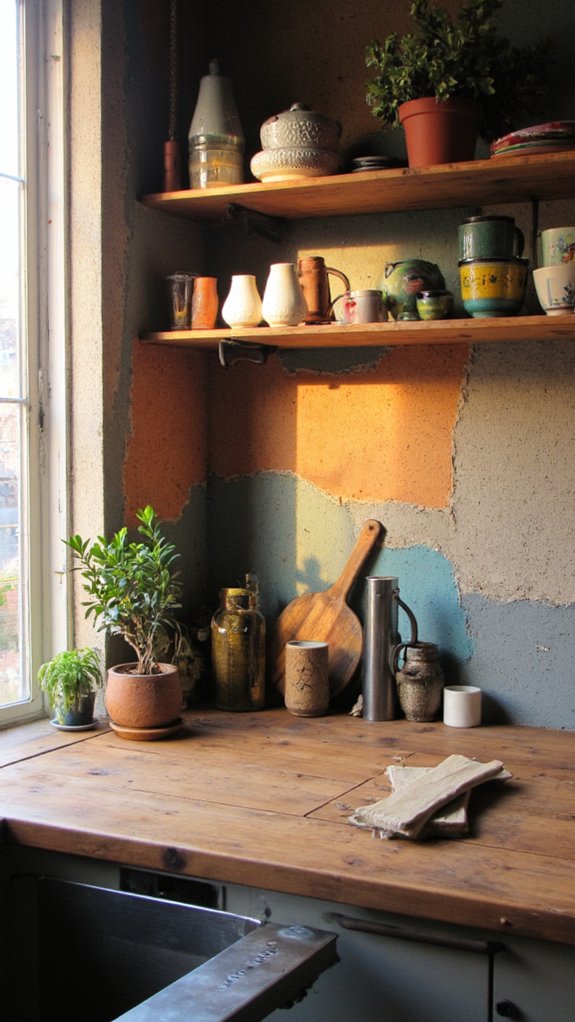 colorful custom kitchen concrete