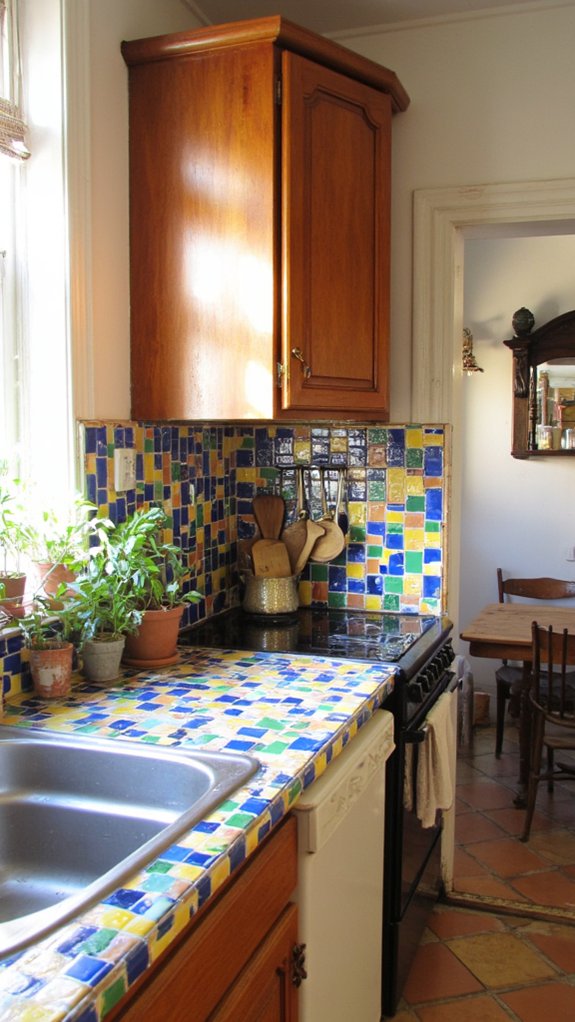colorful enamel tile statement