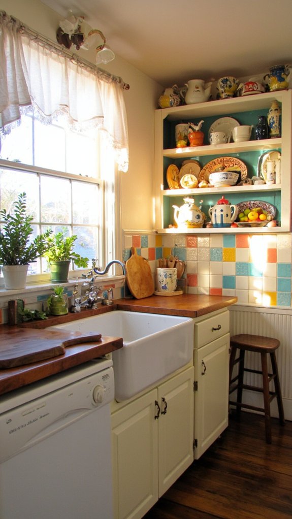 colorful grout for kitchens