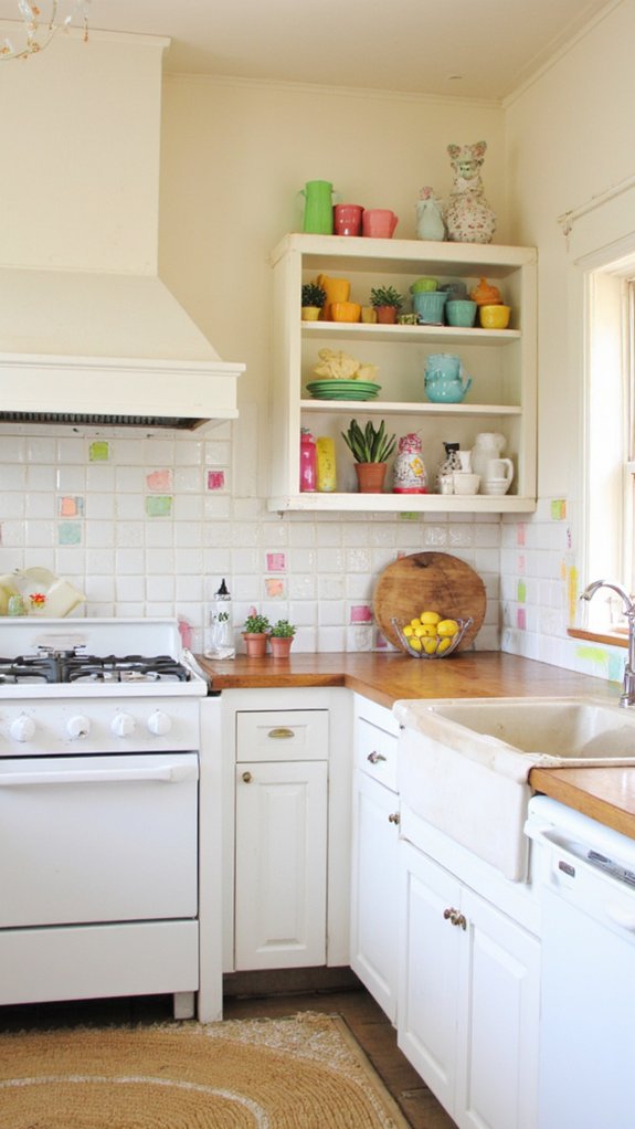 colorful grout with tiles