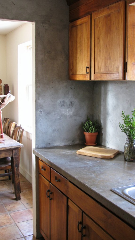 concrete and wood harmony