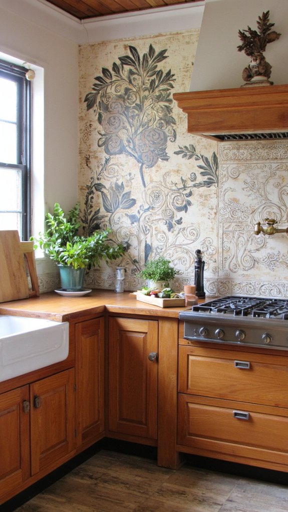 custom murals enhance kitchens