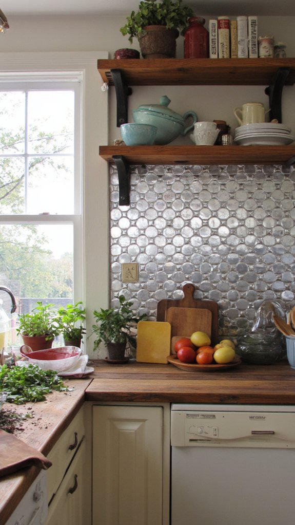 easy care metal backsplashes